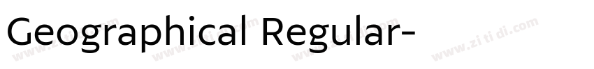 Geographical Regular字体转换